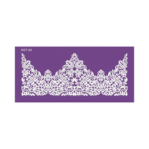 Mesh Cake Stencil : Lace Filigree Crown