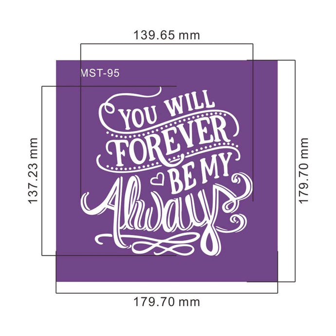 Mesh Cake Stencil : Be my Always