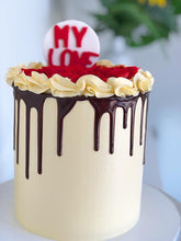 Load image into Gallery viewer, Chocolate Drip Buttercream Birthday Cake With Roses