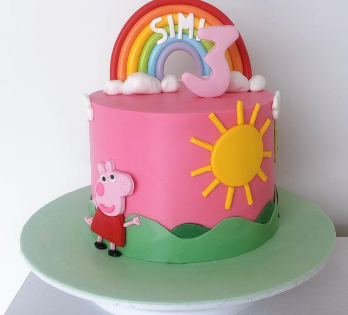 Peppa Pig Inspired Cake