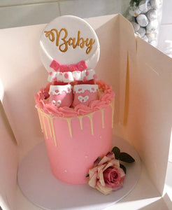 Baby Shower Cake - Shoe Topper